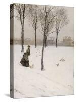 A Winter's Promenade, 1875-Giuseppe De Nittis-Stretched Canvas