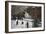 A Winter Scene, Adults Playing in Snow - Mt. Tamalpais, CA-Lantern Press-Framed Art Print