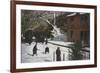 A Winter Scene, Adults Playing in Snow - Mt. Tamalpais, CA-Lantern Press-Framed Premium Giclee Print