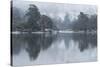 A winter scene at Rydal Water, Lake District National Park, Cumbria, England, United Kingdom, Europ-Jon Gibbs-Stretched Canvas