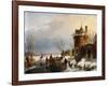 A Winter Scene by Andreas Schelfhout-Andreas Schelfhout-Framed Giclee Print