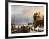 A Winter Scene by Andreas Schelfhout-Andreas Schelfhout-Framed Giclee Print