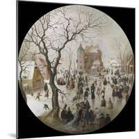 A Winter Scene with Skaters Near a Castle-Hendrick Avercamp-Mounted Giclee Print