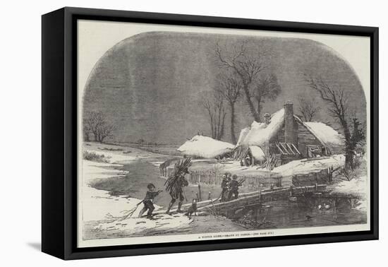 A Winter Scene-Myles Birket Foster-Framed Stretched Canvas