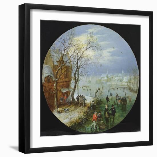 A Winter Skating Scene-Adriaen Pietersz van de Venne-Framed Giclee Print