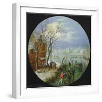 A Winter Skating Scene-Adriaen Pietersz van de Venne-Framed Giclee Print