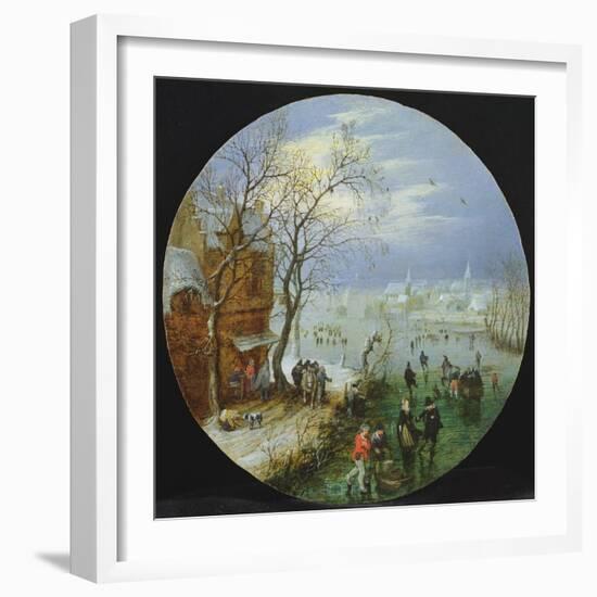 A Winter Skating Scene-Adriaen Pietersz van de Venne-Framed Giclee Print