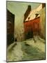 A Winter Street Scene, Montreuil, 1894-Fritz Thaulow-Mounted Giclee Print