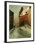 A Winter Street Scene, Montreuil-Fritz Thaulow-Framed Giclee Print