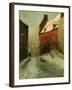 A Winter Street Scene, Montreuil-Fritz Thaulow-Framed Giclee Print