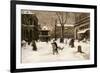 A Winter Street Scene, Paris-Luigi Loir-Framed Giclee Print