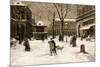 A Winter Street Scene, Paris-Luigi Loir-Mounted Giclee Print