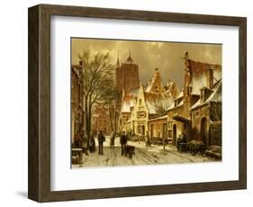 A Winter Street Scene-Willem Koekkoek-Framed Giclee Print