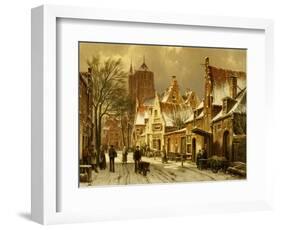 A Winter Street Scene-Willem Koekkoek-Framed Giclee Print