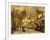 A Winter Street Scene-Willem Koekkoek-Framed Giclee Print