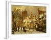 A Winter Street Scene-Willem Koekkoek-Framed Giclee Print