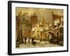 A Winter Street Scene-Willem Koekkoek-Framed Giclee Print