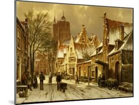 A Winter Street Scene-Willem Koekkoek-Mounted Giclee Print