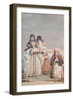 A Winter Stroll, from the 'Foresteria' (Guesthouse) 1757-Giandomenico Tiepolo-Framed Giclee Print