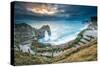A Winter Sunset at Durdle Door on the Jurassic Coast, Dorset, England, United Kingdom, Europe-John Alexander-Stretched Canvas