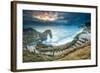 A Winter Sunset at Durdle Door on the Jurassic Coast, Dorset, England, United Kingdom, Europe-John Alexander-Framed Photographic Print