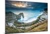 A Winter Sunset at Durdle Door on the Jurassic Coast, Dorset, England, United Kingdom, Europe-John Alexander-Mounted Photographic Print