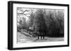 A Winter View of Manito Park - Spokane, WA-Lantern Press-Framed Art Print