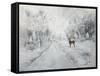 A Winters Drive-Janelle Nichol-Framed Stretched Canvas