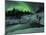 A Wintery Waterfall And Aurora Borealis Over Tennevik River, Norway-Stocktrek Images-Mounted Premium Photographic Print