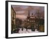 A Wintry Scene: a Dutch Street with Numerous Figures-Willem Koekkoek-Framed Giclee Print