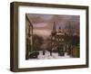 A Wintry Scene: a Dutch Street with Numerous Figures-Willem Koekkoek-Framed Giclee Print