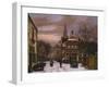 A Wintry Scene: a Dutch Street with Numerous Figures-Willem Koekkoek-Framed Giclee Print