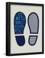 A Wise Man Travels to Discover Himself-null-Framed Poster