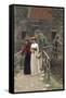 A Wistful Glance, 1897-Edmund Blair Leighton-Framed Stretched Canvas