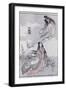 A Witch and a Woman, from a Manga (Colour Woodblock Print)-Katsushika Hokusai-Framed Giclee Print