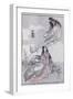 A Witch and a Woman, from a Manga (Colour Woodblock Print)-Katsushika Hokusai-Framed Giclee Print