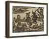 A Witch and Demon Flying On Broomsticks. There Is Also a Servant and Gentleman Depicted-null-Framed Giclee Print