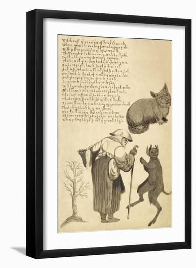 A Witch and Her Familiars-null-Framed Premium Giclee Print