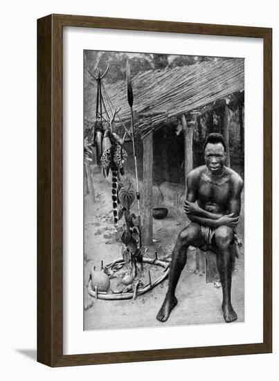 A Witch Doctor, Belgian Congo (Congo Republi), 1922-JH Harris-Framed Giclee Print
