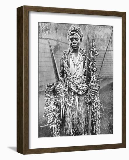 A Witch-Doctor, Uganda, Africa, 1936-null-Framed Giclee Print