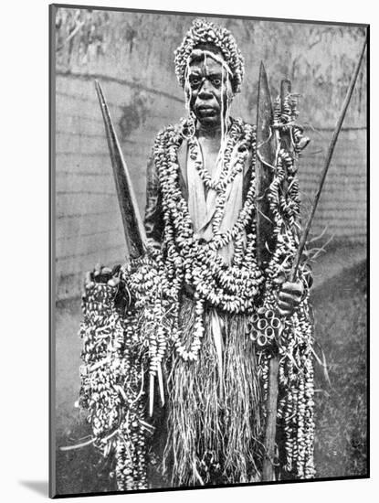 A Witch-Doctor, Uganda, Africa, 1936-null-Mounted Giclee Print