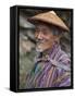 A Wizened Old Farmer Near Mongar Wears the Traditional Knee-Length National Robe Called Gho and a B-Nigel Pavitt-Framed Stretched Canvas