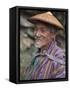 A Wizened Old Farmer Near Mongar Wears the Traditional Knee-Length National Robe Called Gho and a B-Nigel Pavitt-Framed Stretched Canvas