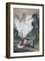 A Wolf Attacked by White Eagle-Kyosai Kawanabe-Framed Giclee Print