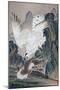 A Wolf Attacked by White Eagle-Kyosai Kawanabe-Mounted Premium Giclee Print
