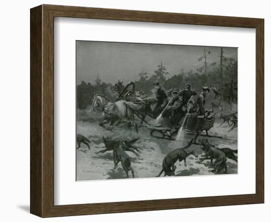 A Wolf-Hunt-Frederic De Haenen-Framed Giclee Print