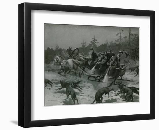 A Wolf-Hunt-Frederic De Haenen-Framed Giclee Print