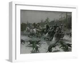 A Wolf-Hunt-Frederic De Haenen-Framed Giclee Print