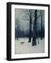 A Wolf in a Forest in Winter, 1885-Isaak Iljitsch Lewitan-Framed Giclee Print