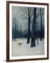 A Wolf in a Forest in Winter, 1885-Isaak Iljitsch Lewitan-Framed Giclee Print